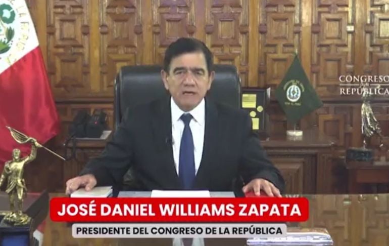 Portada: José Williams: “El presidente de la República no puede interpretar el sentido de las decisiones que adopta el Congreso”